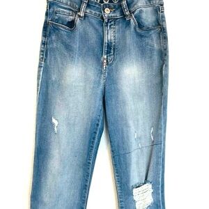 Rewash Light Blue Distressed Skinny Jeans Size: 7